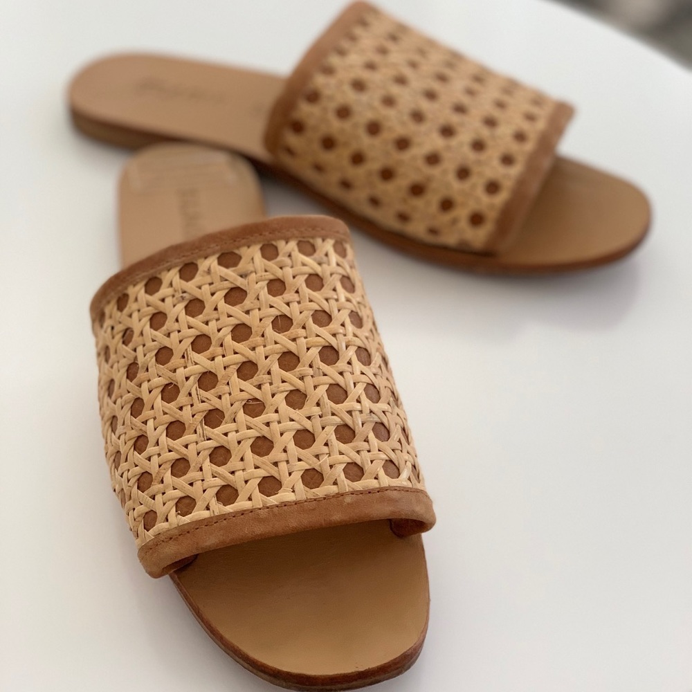 St. Agni Tan Woven Flats